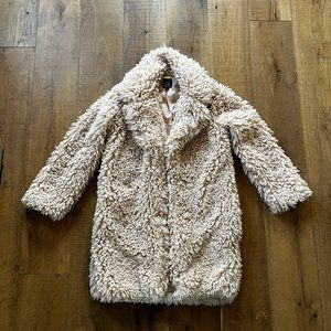 Faux Teddy Bear Coat with Pockets